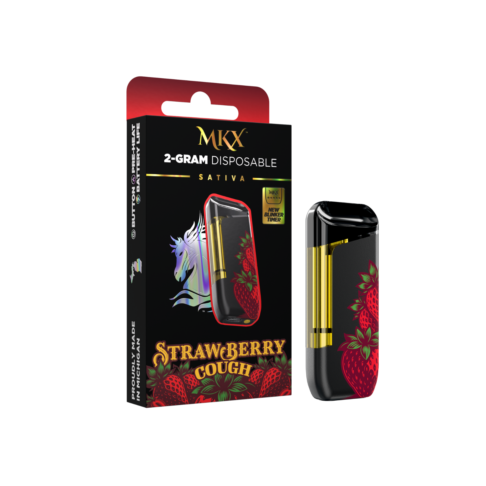 2g MKX Disposable - Strawberry Cough 2g Disposable - Sativa