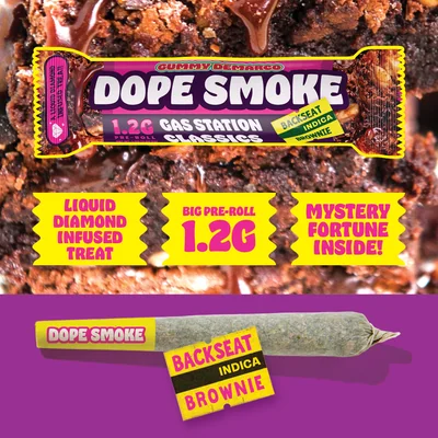 Dope Smokes - Backseat Brownie - Liquid Diamonds Infused Preroll