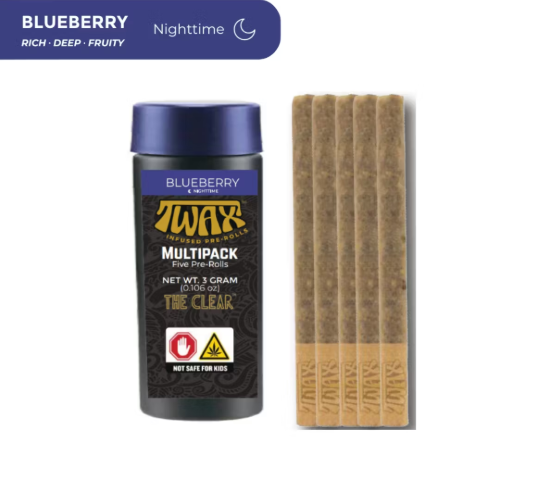 Twax Pre-Roll 5pk/3g Infused- Blueberry
