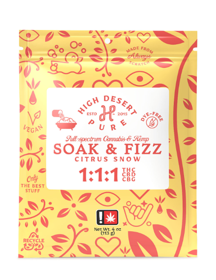Soak + Fizz | Citrus Snow | 1:1:1 (THC:CBD:CBG)