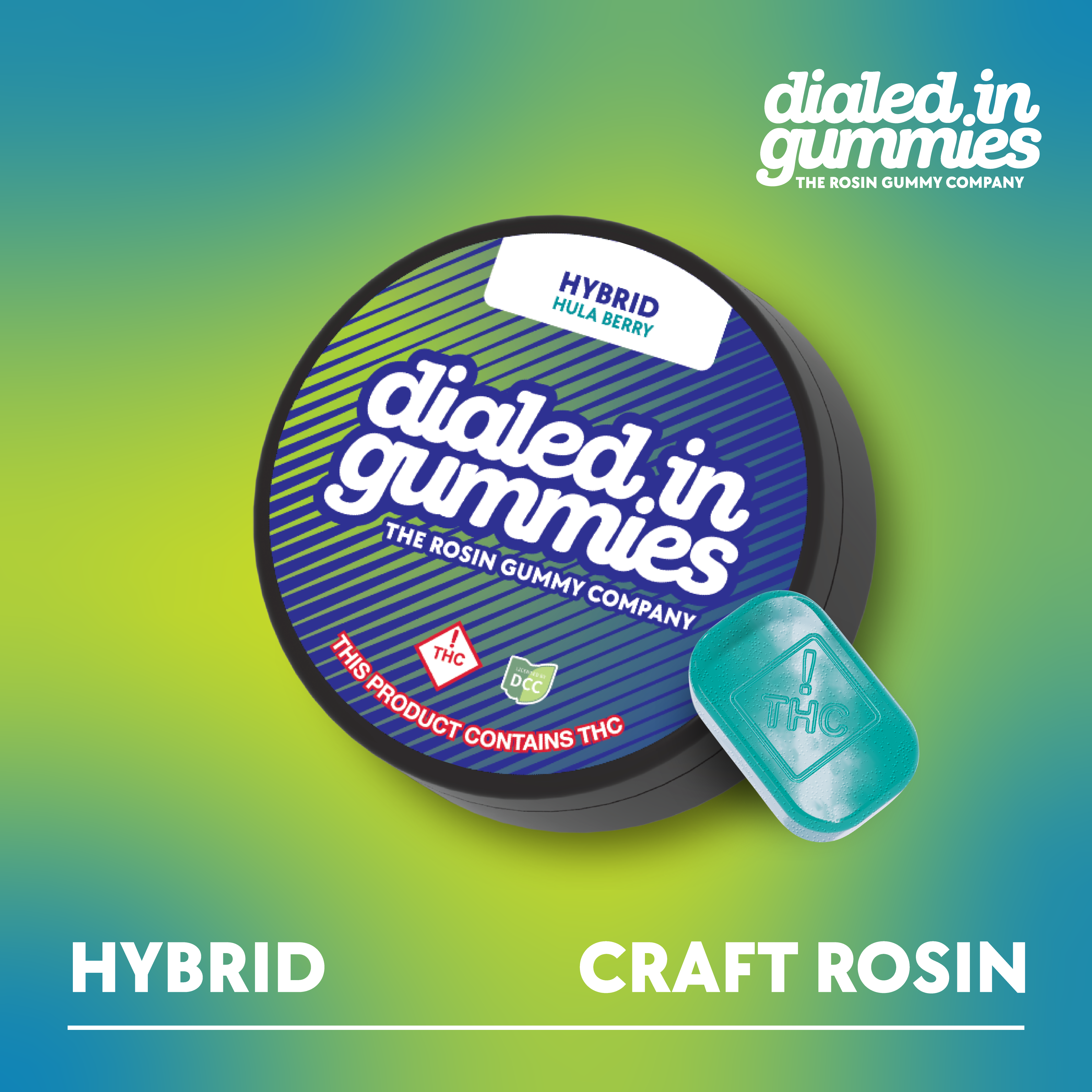 Dialed In Hula Berry H Rosin Gummies 10mg 10pk