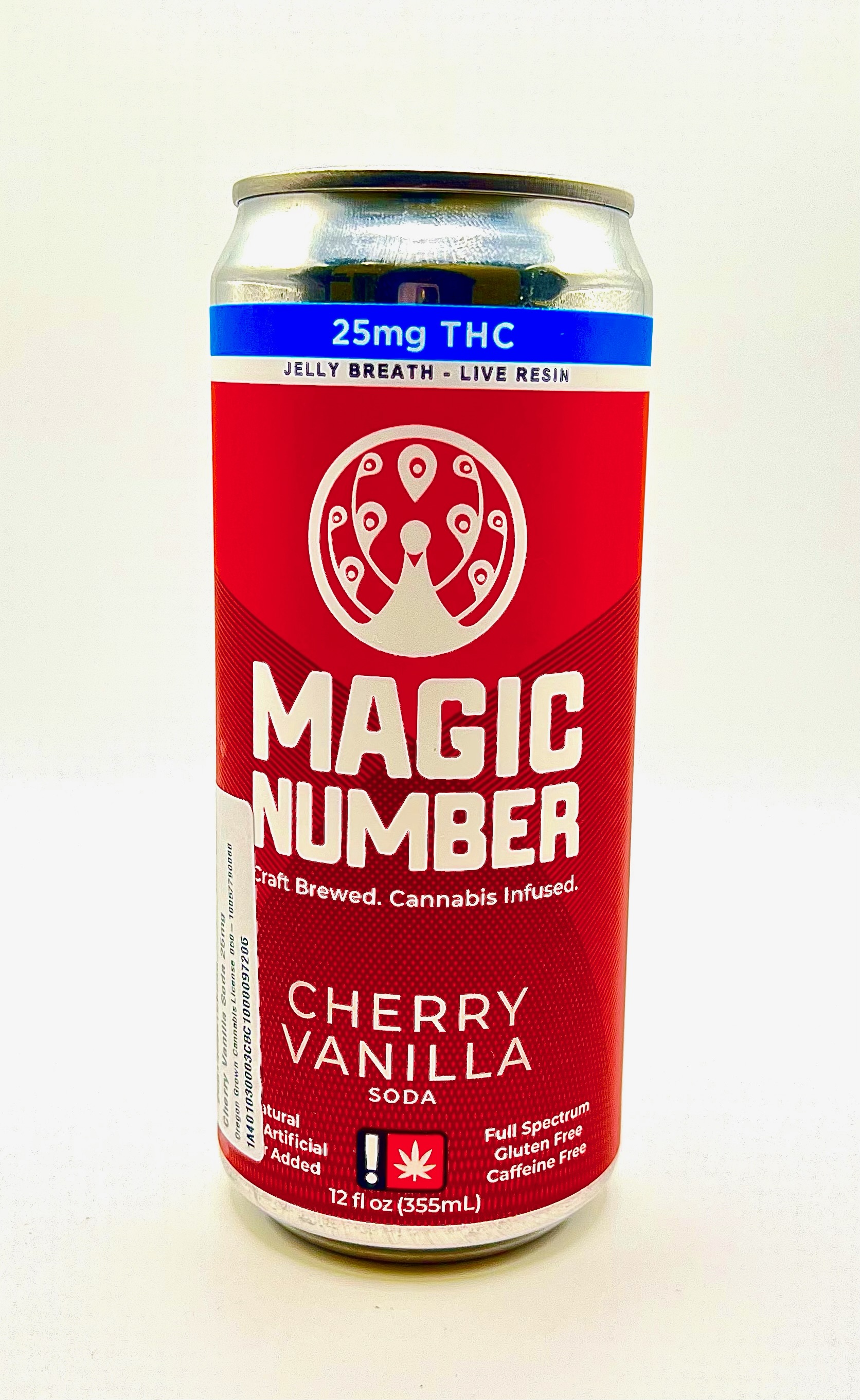 Magic Number | Cherry Vanilla | THC | Live Resin | 25mg Infused Soda