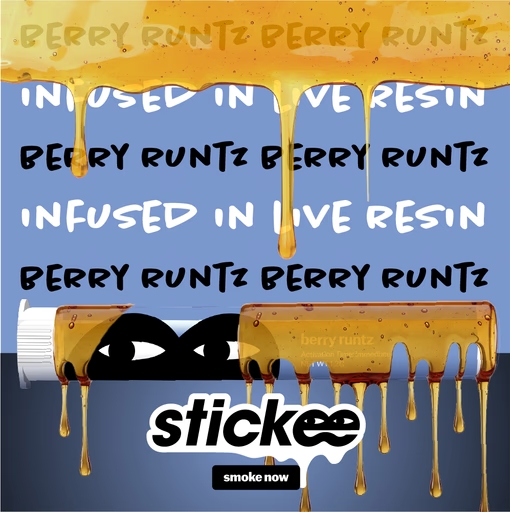 Stickee Live Resin Infused Pre-roll - Berry Runtz