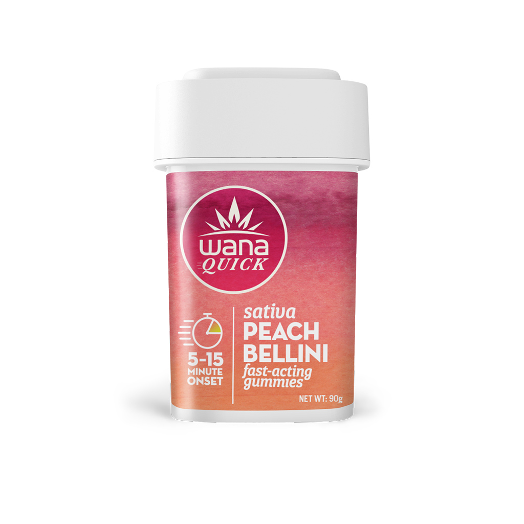 'Quick' Peach Bellini  Sativa Dominant Hybrid Gummies