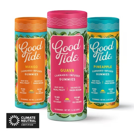 GOOD TIDE - EDIBLE (GUMMIES) - 100MG - HYBRID - GUAVA