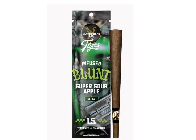 Claybourne Co. - Super Sour Apple Flyers Infused Blunt - 1.5g