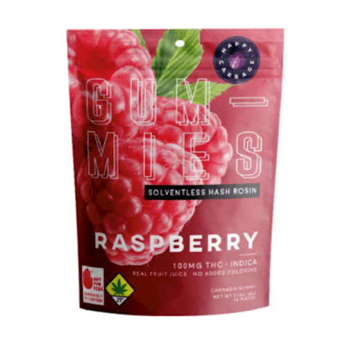 Happy Cabbage Raspberry (Indica) 10pk Rosin Gummies