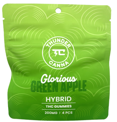Thunder Canna - Glorious Green Apple - 200mg Gummies