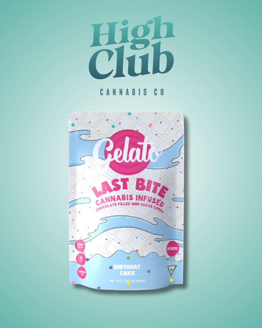 Last Bite Cones | Birthday Cake | 200MG Edibles
