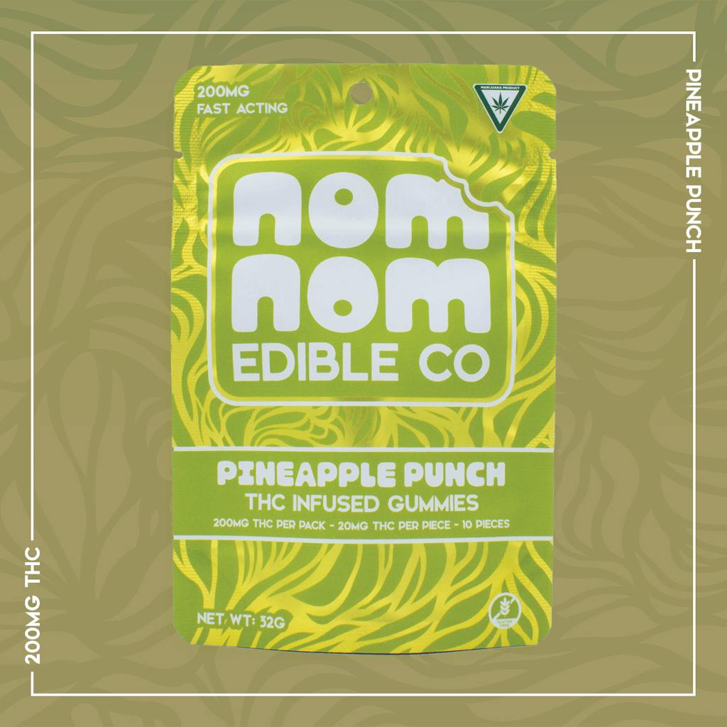 Nom Nom | 200mg THC Gummies | Pineapple Punch