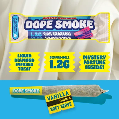 Dope Smokes: Vanilla Soft Serve 1.2g LQD Infused Pr