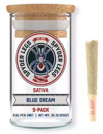 Infused Pre-Roll | Blue Dream | 5pk | 3g | Spyder Legs
