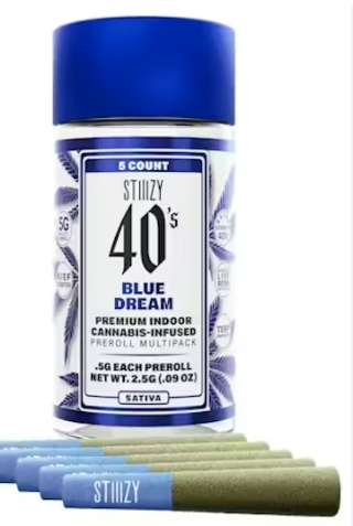 Stiiizy 40's Blue Dream Infused Pre-Rolls 5pk 2.5g