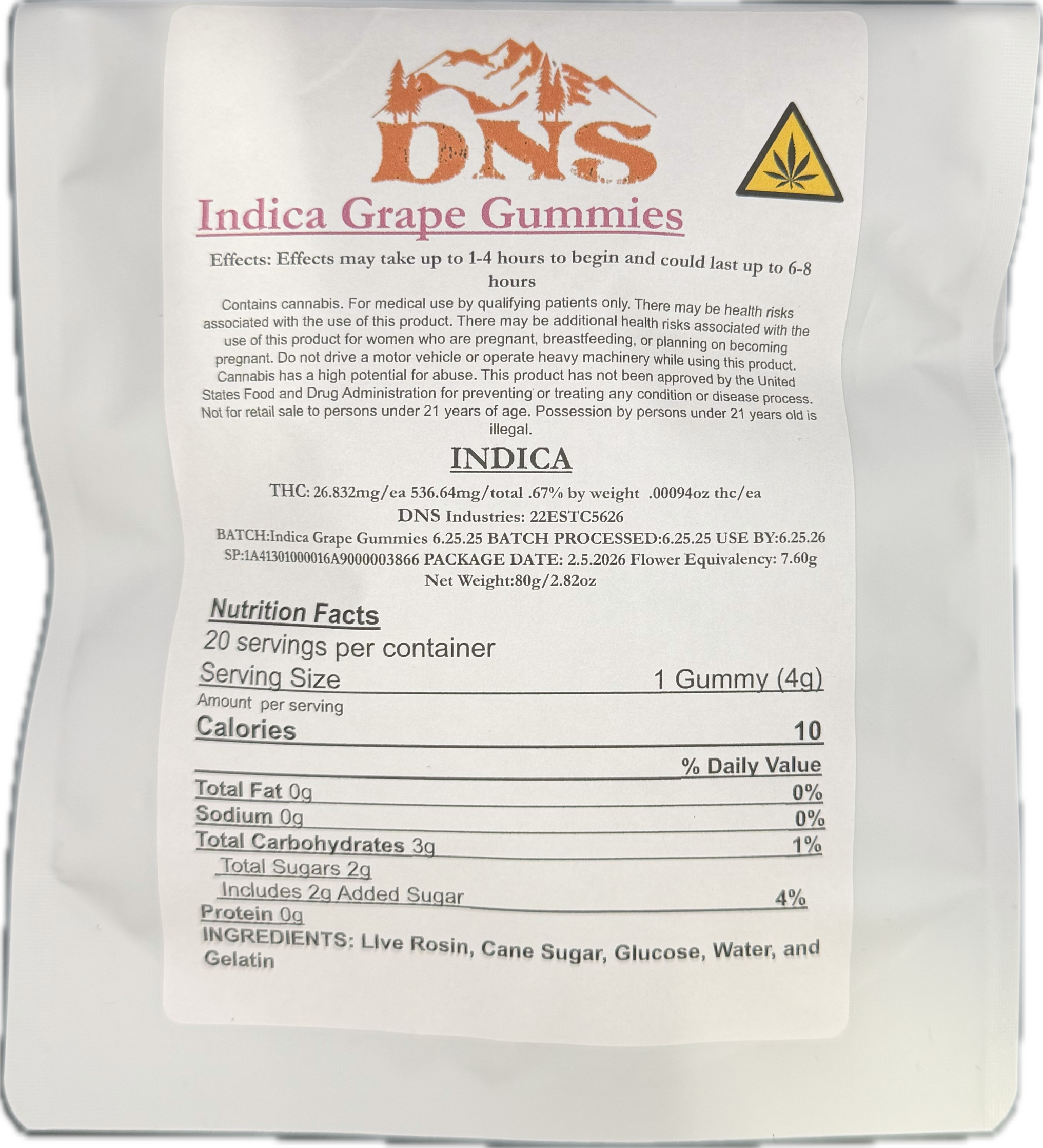 GRAPE - Live Rosin Gummies 20PK