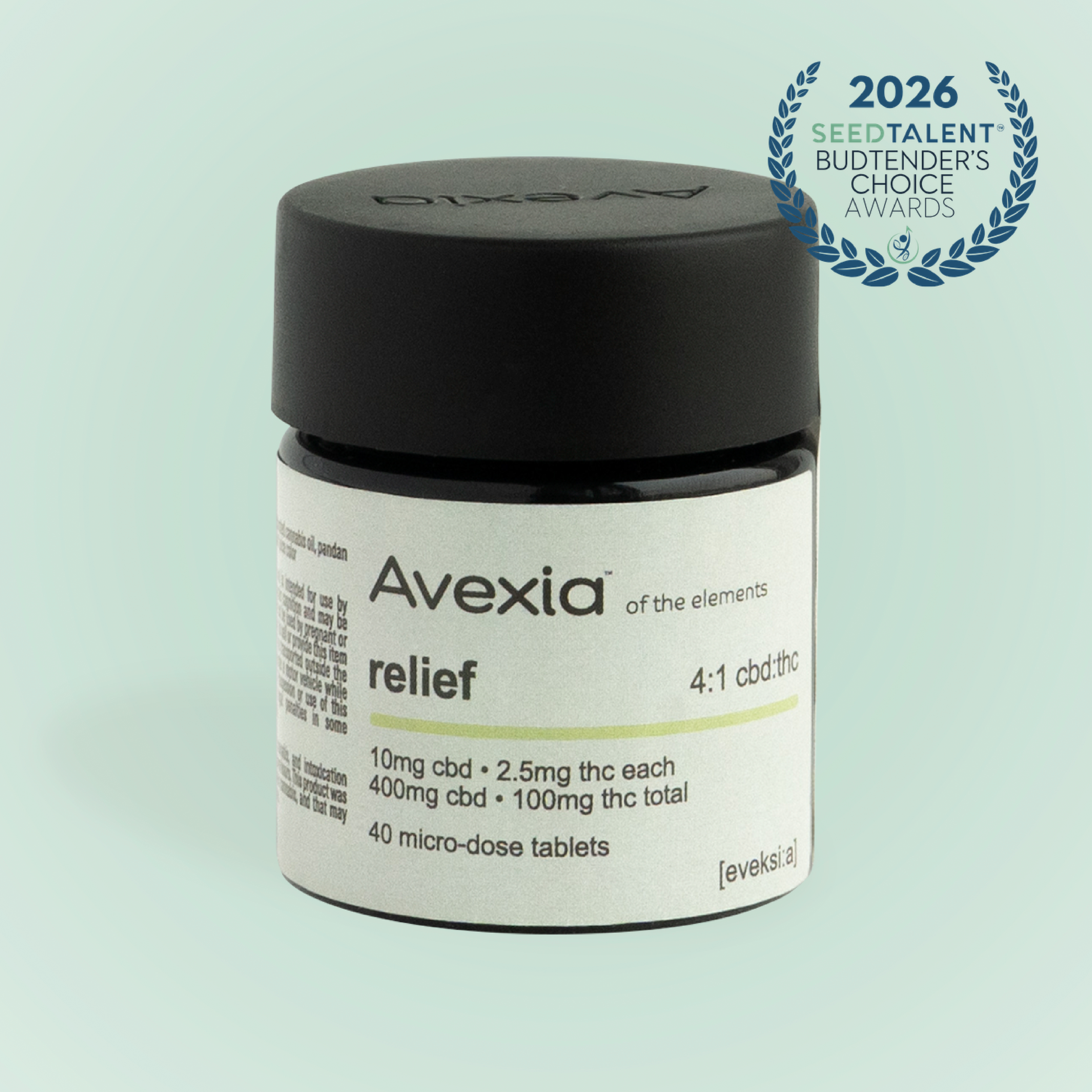 AVEXIA Tab 100mg: Relief 4:1 CBD:THC 40pc