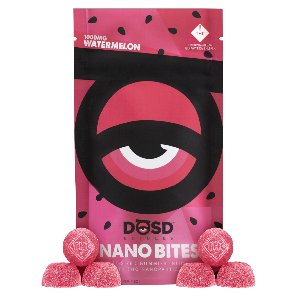 DOSD - Nano Bites Day Vibes ( Watermelon 10:1 THC:CBG)(2000mg - 20pk)(100mg per serving)