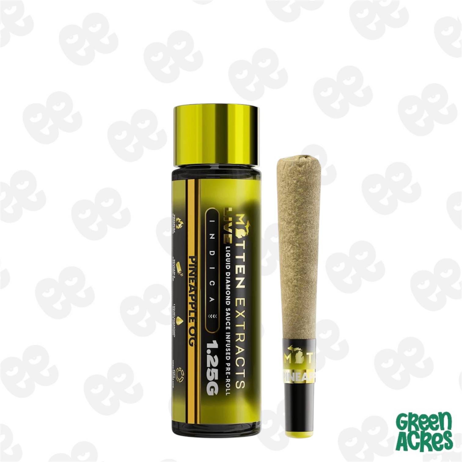 Mitten Extracts: Pineapple OG 1.25G Live Sauce Infused Preroll