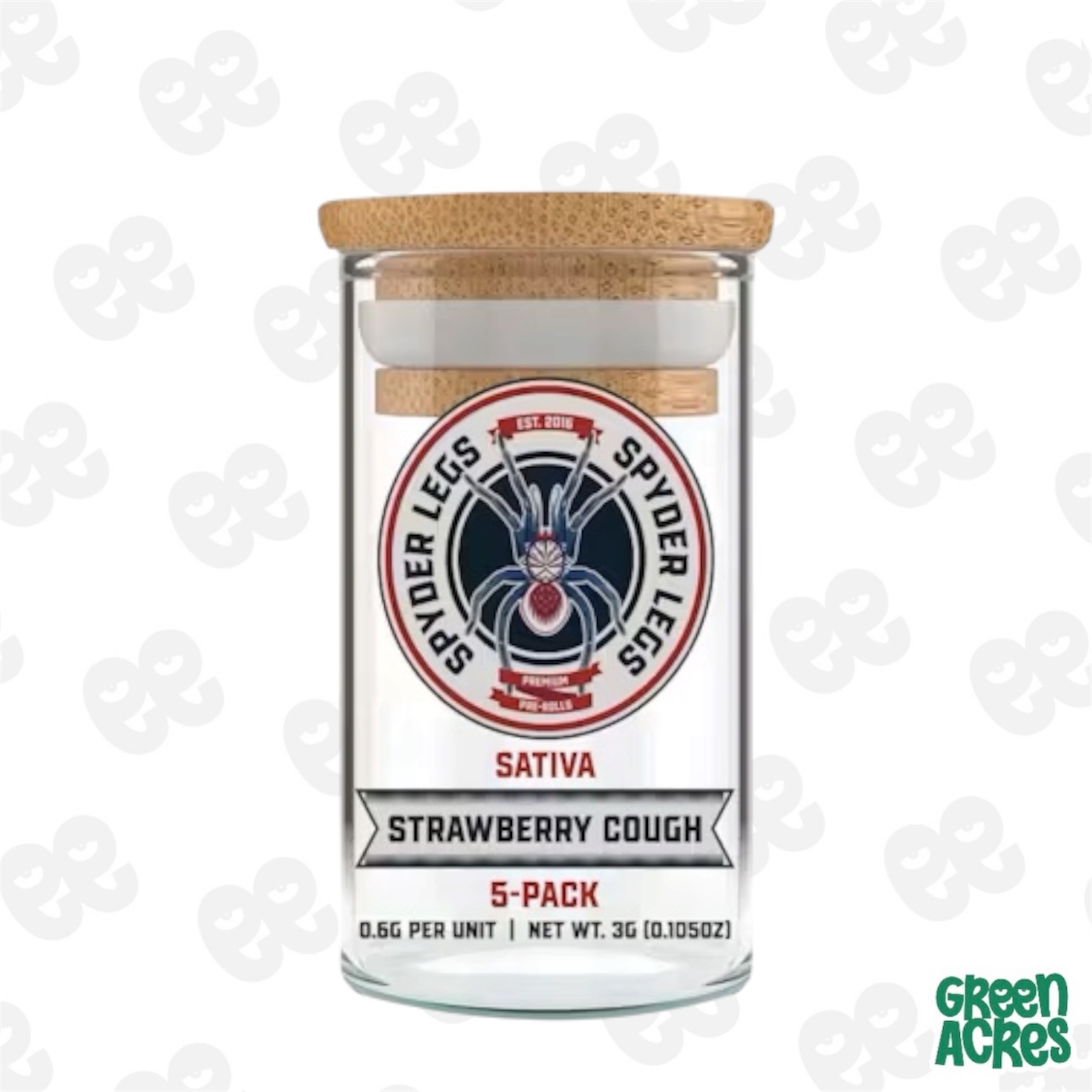 Spyder Legs: Strawberry Cough 5 Pack Infused Multi Pack (0.6gx5)