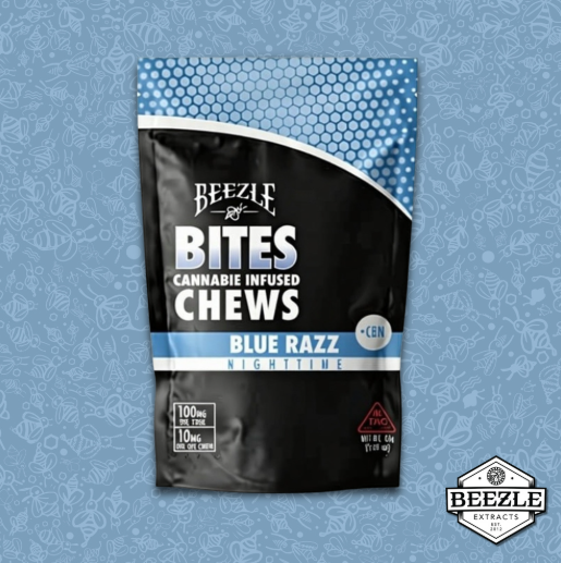 BEEZLE Bites 100mg: Blue Razz CBN 10pk