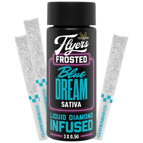 Infused Pre-Rolls | Claybourne | Frosted Flyers - Blue Dream  | 2.5g 5pk