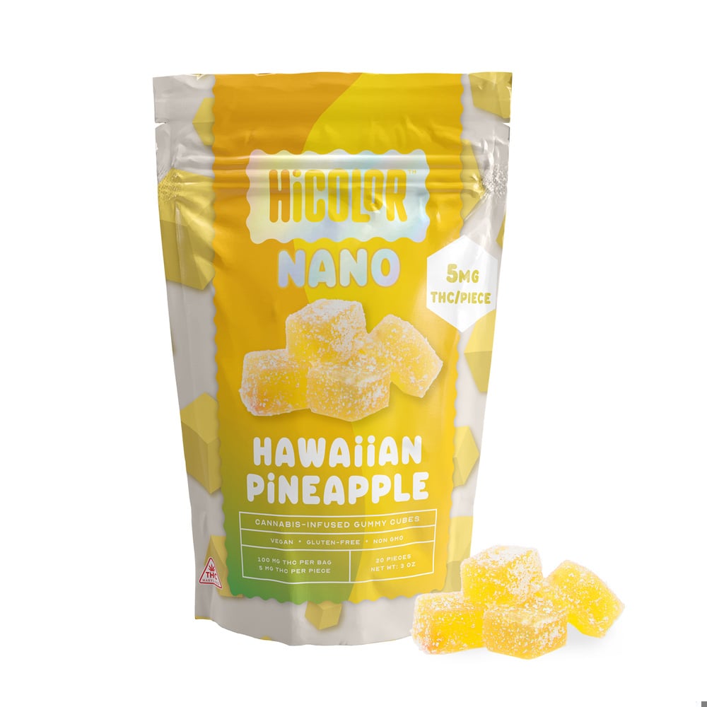 HICOLOR Nano Gummies 100mg: Hawaiian Pineapple 20pk