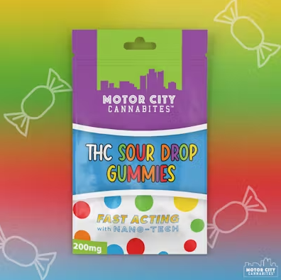 Motor City | 200mg Gummies | Sour Drops