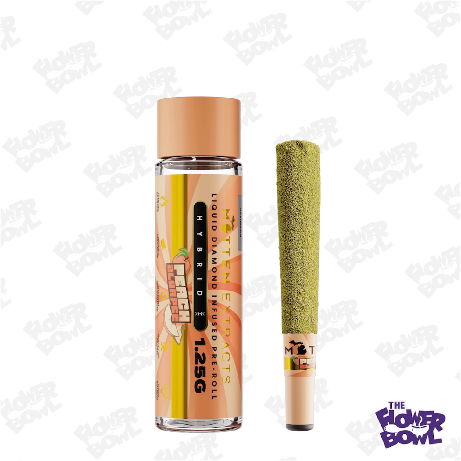 Mitten Extracts: Peach Zlurpee (H) 1.25G Infused Preroll