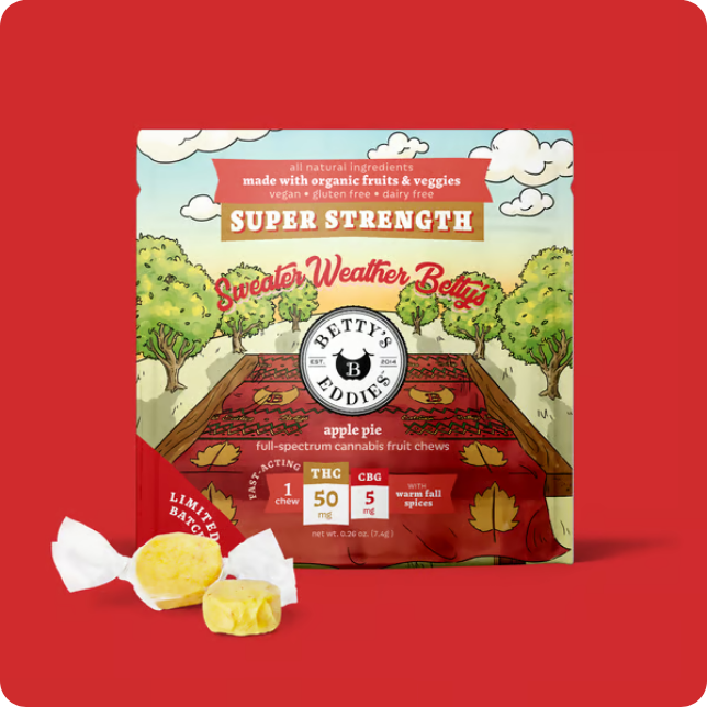Sweater Weather - Apple Pie - 10:1 THC:CBG - Super Strength - Fruit Chews - 50mg (1pk)
