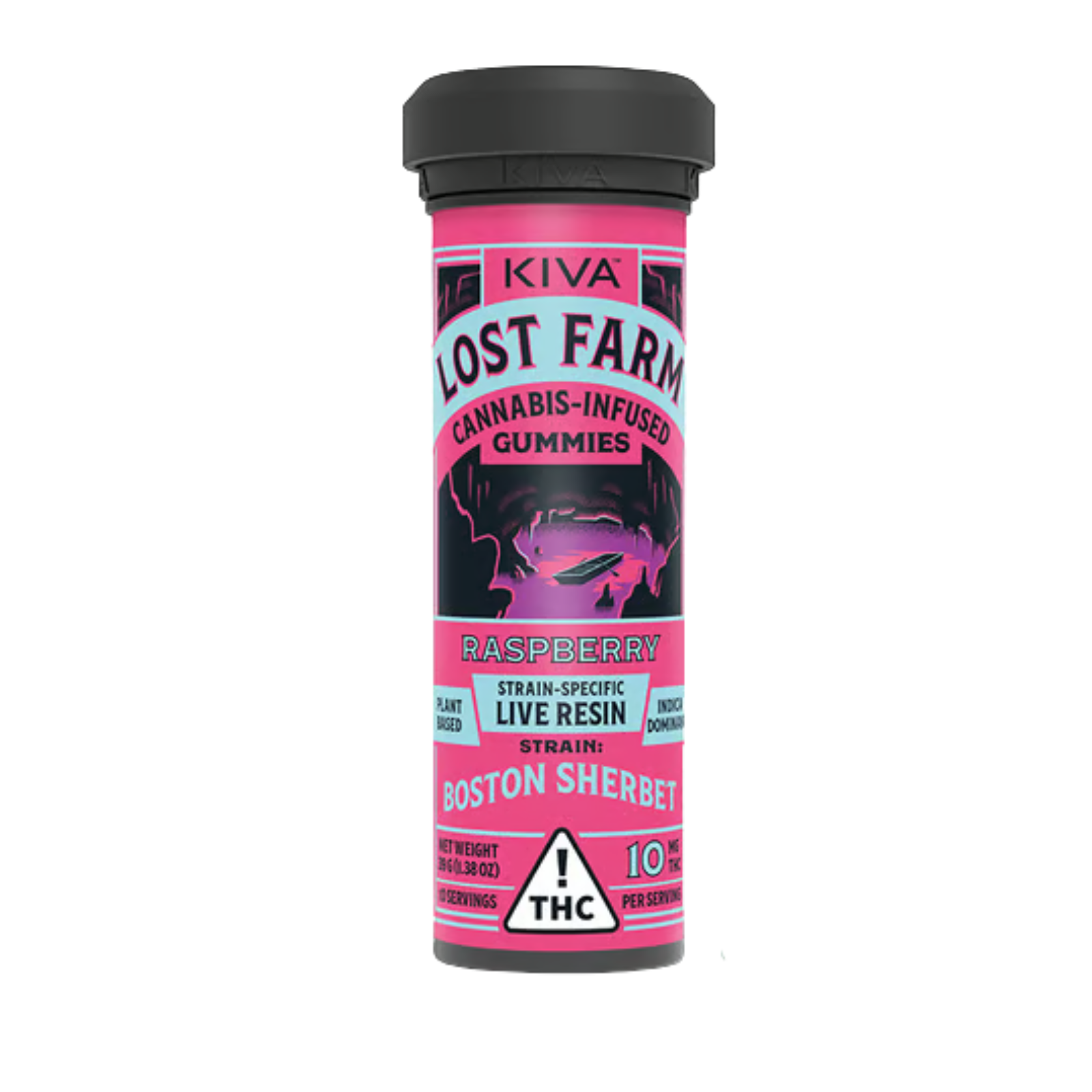 Kiva Lost Farm Raspberry 100mg LR Gummy