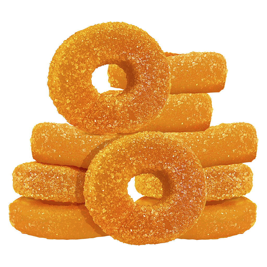 Olli O's - 100 THC Multipack Sour Peach Gummies- 10x1 pack
