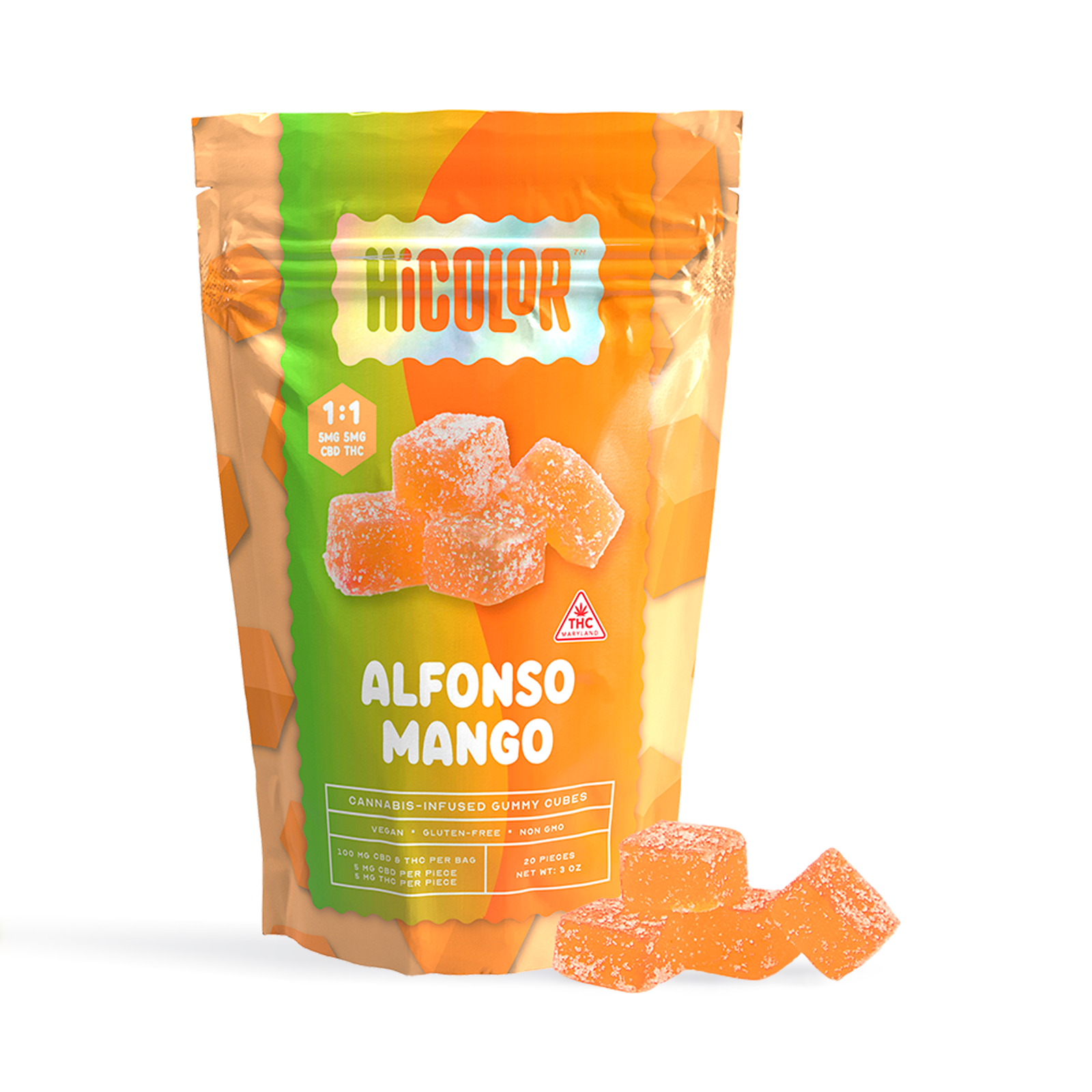 Alfonso Mango 1:1 CBD Gummies (5mg/20pk) (HiColor)