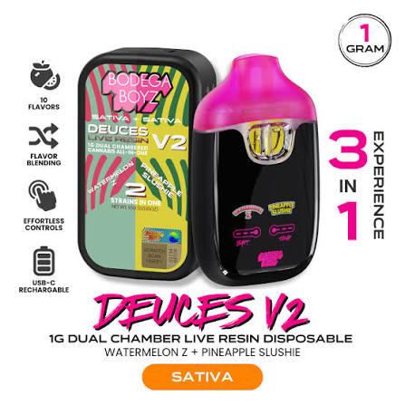 Bodega Boyz | DEUCES - Watermelon Z x Pineapple Slushie | 1g live resin AIO (S)