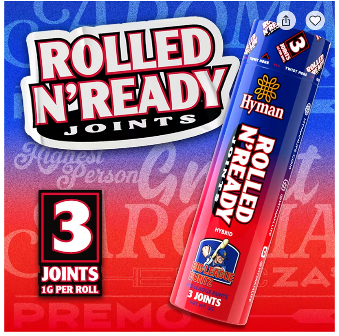 Hyman Rolled N Ready - Big League Runtz (H) - 3 x Prerolls