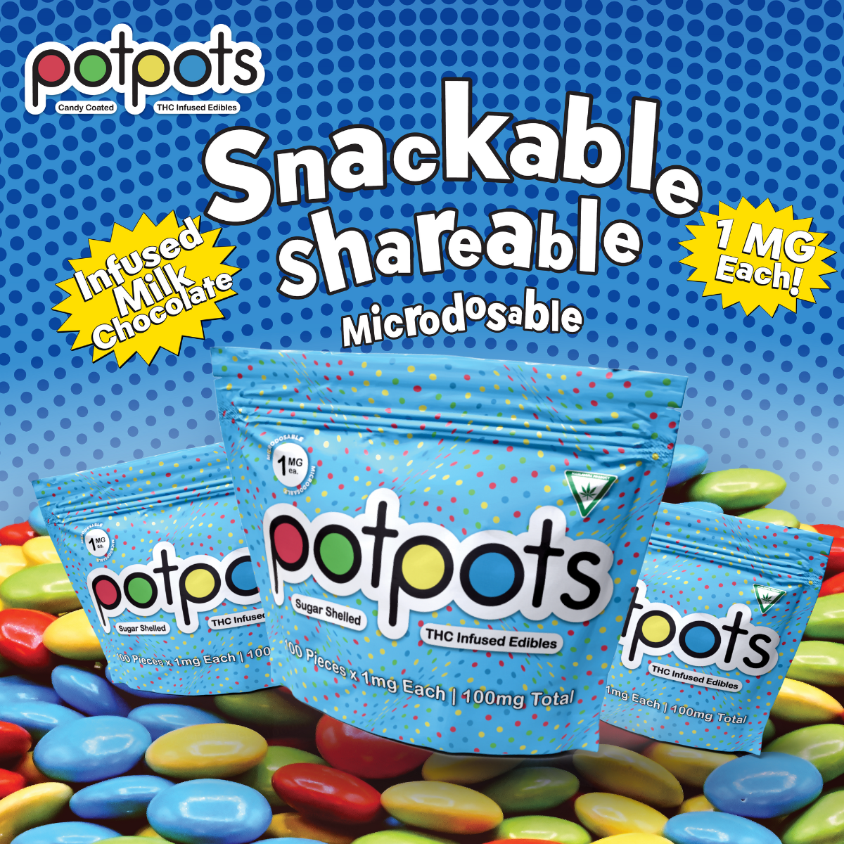 Potpots - Milk Chocolate - 100ct