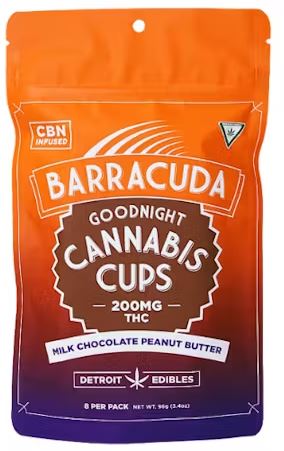 Edible | Goodnight Milk Chocolate Peanut Butter | 200mg THC: 50mg CBN | Barracuda Cups