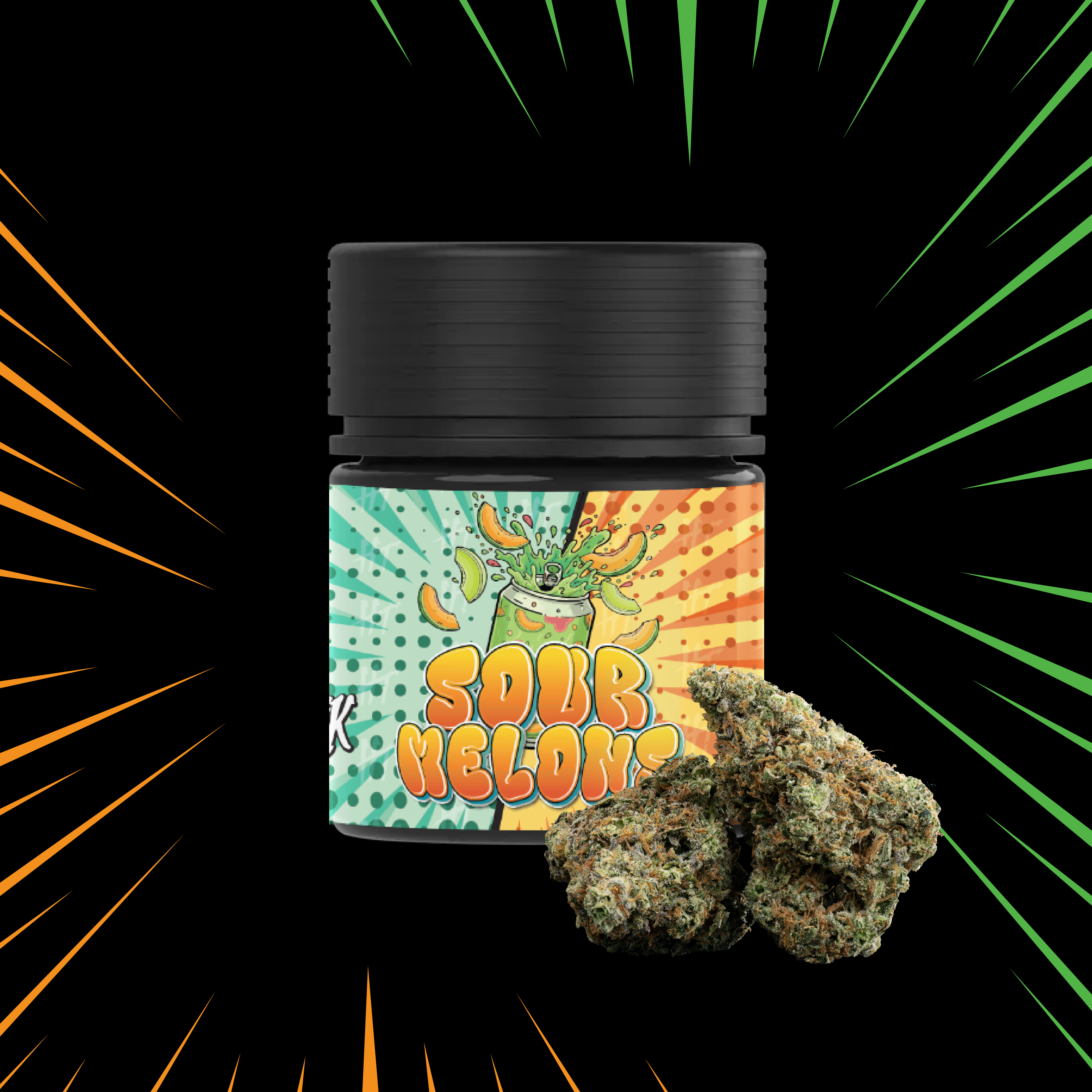 SOUR MELONS | PREPACKED 1/8th JAR | 3.5g