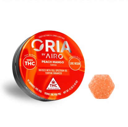 Ⓥ ORIA Full Spectrum Gummies 100mg: Peach Mango 10pk