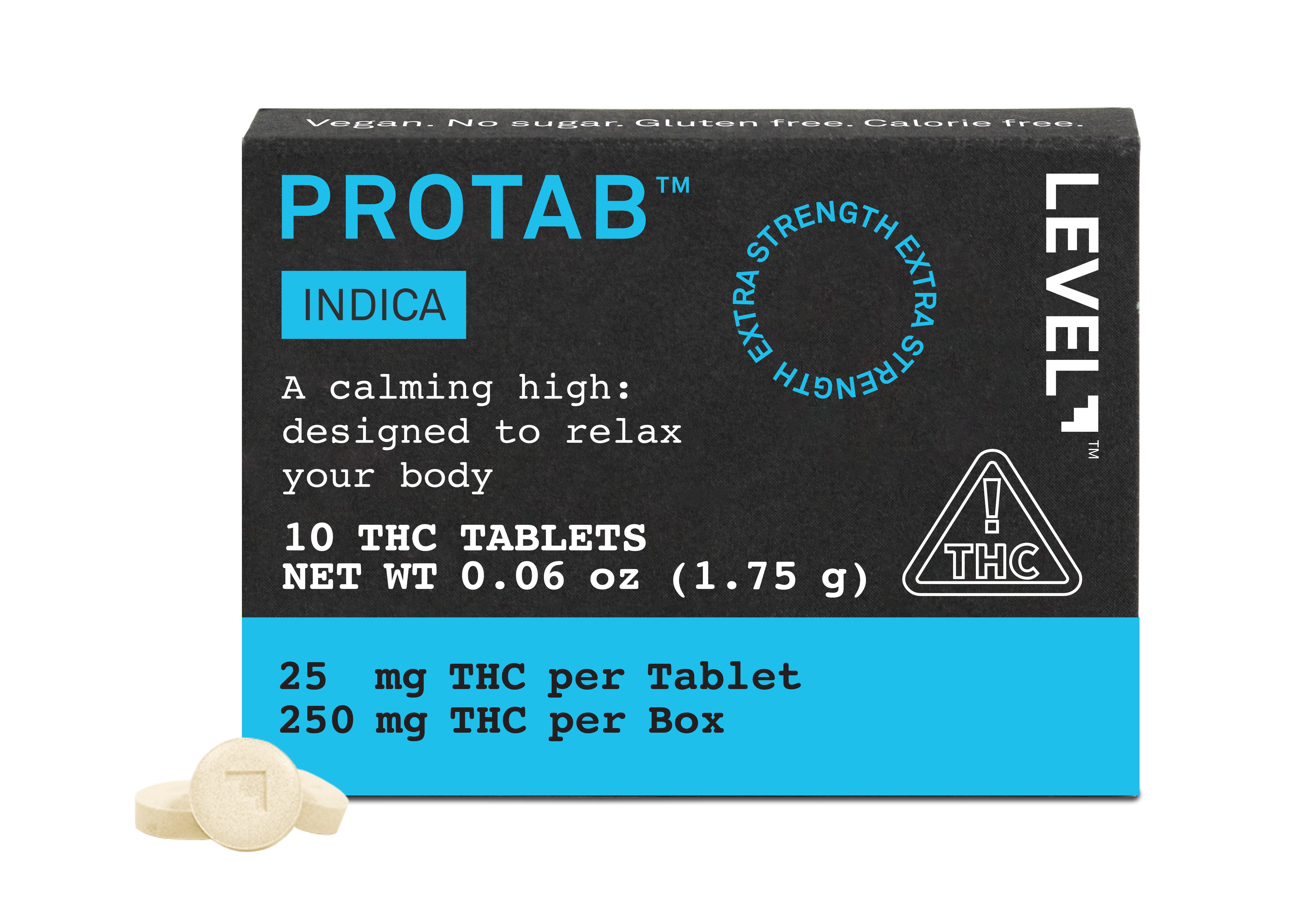 PROTAB INFUSED TABLETS INDICA 25MG 10-PACK LEVEL M{259} N{S/O}