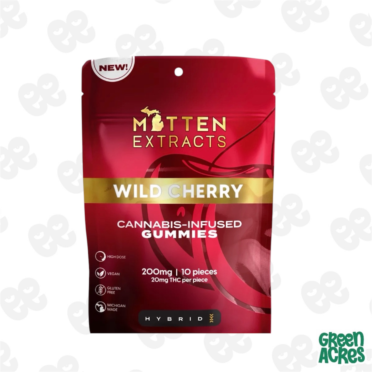 Mitten Extracts: Wild Cherry 200MG Gummies