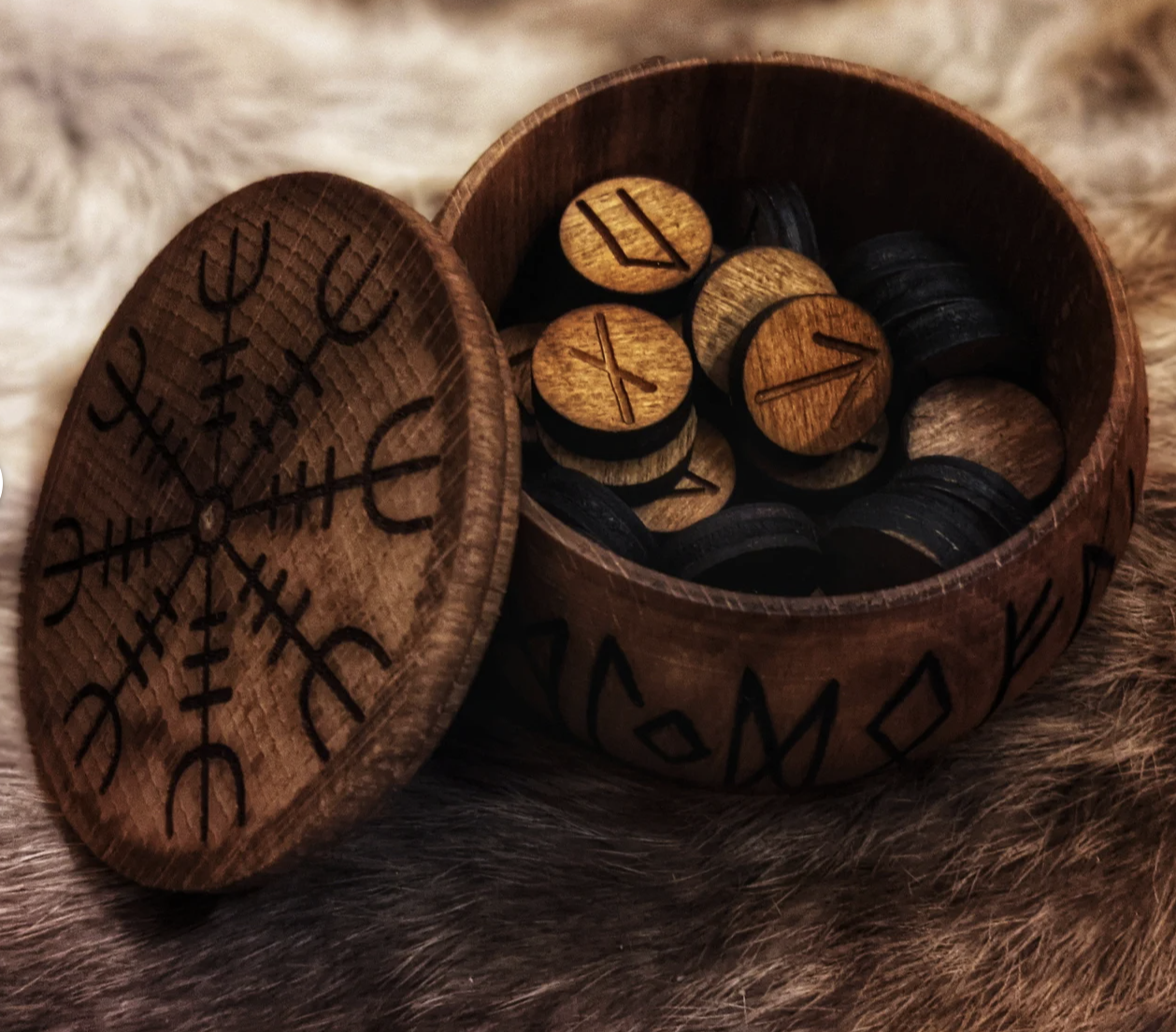 Hand Turned Viking Runes Set