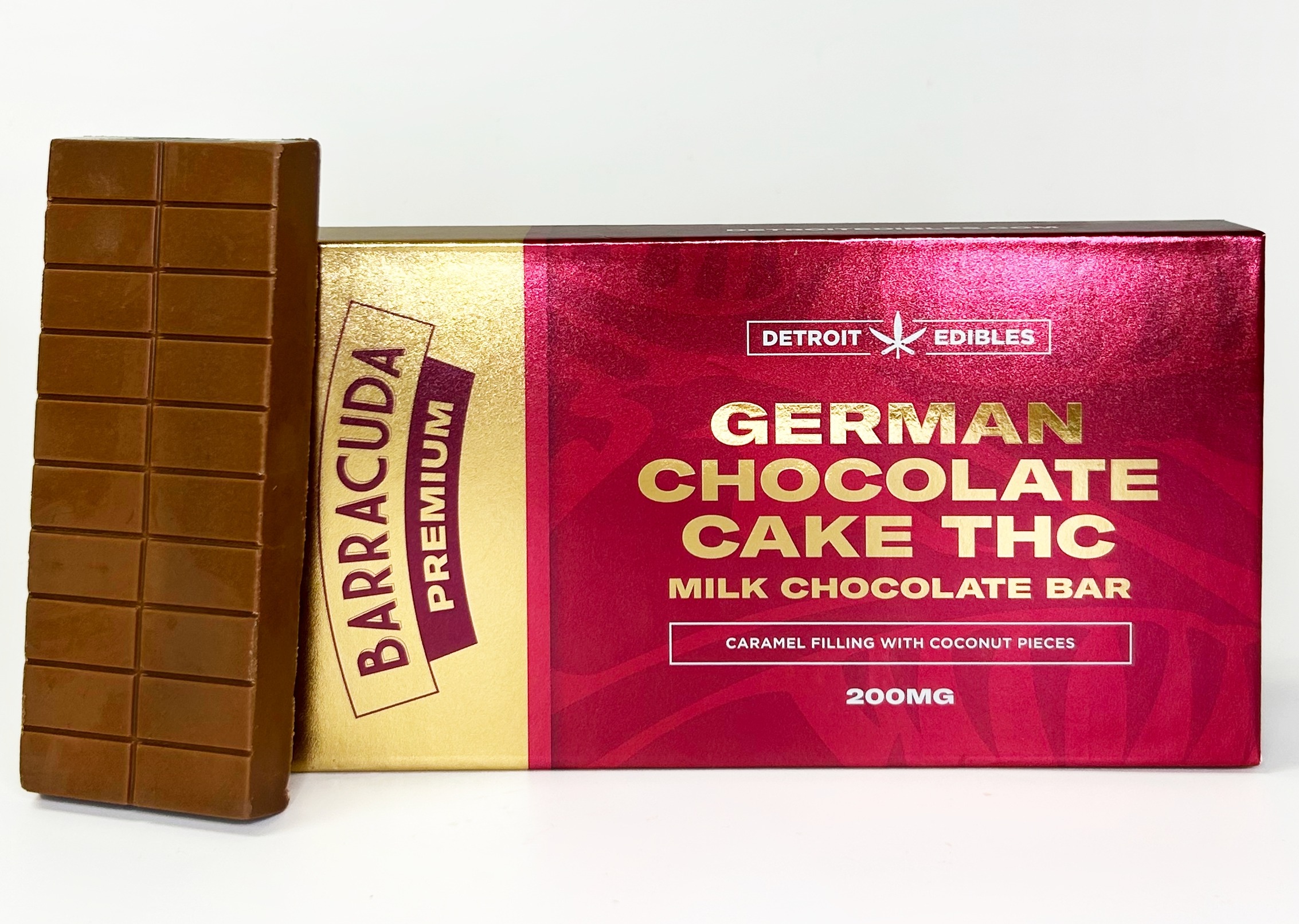Barracuda Premium - Milk Chocolate Bar - 200mg - German Chocolate Cake