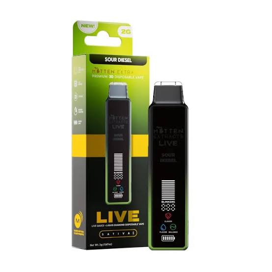 Mitten Extracts Sour Diesel Live Resin Disposable 2g