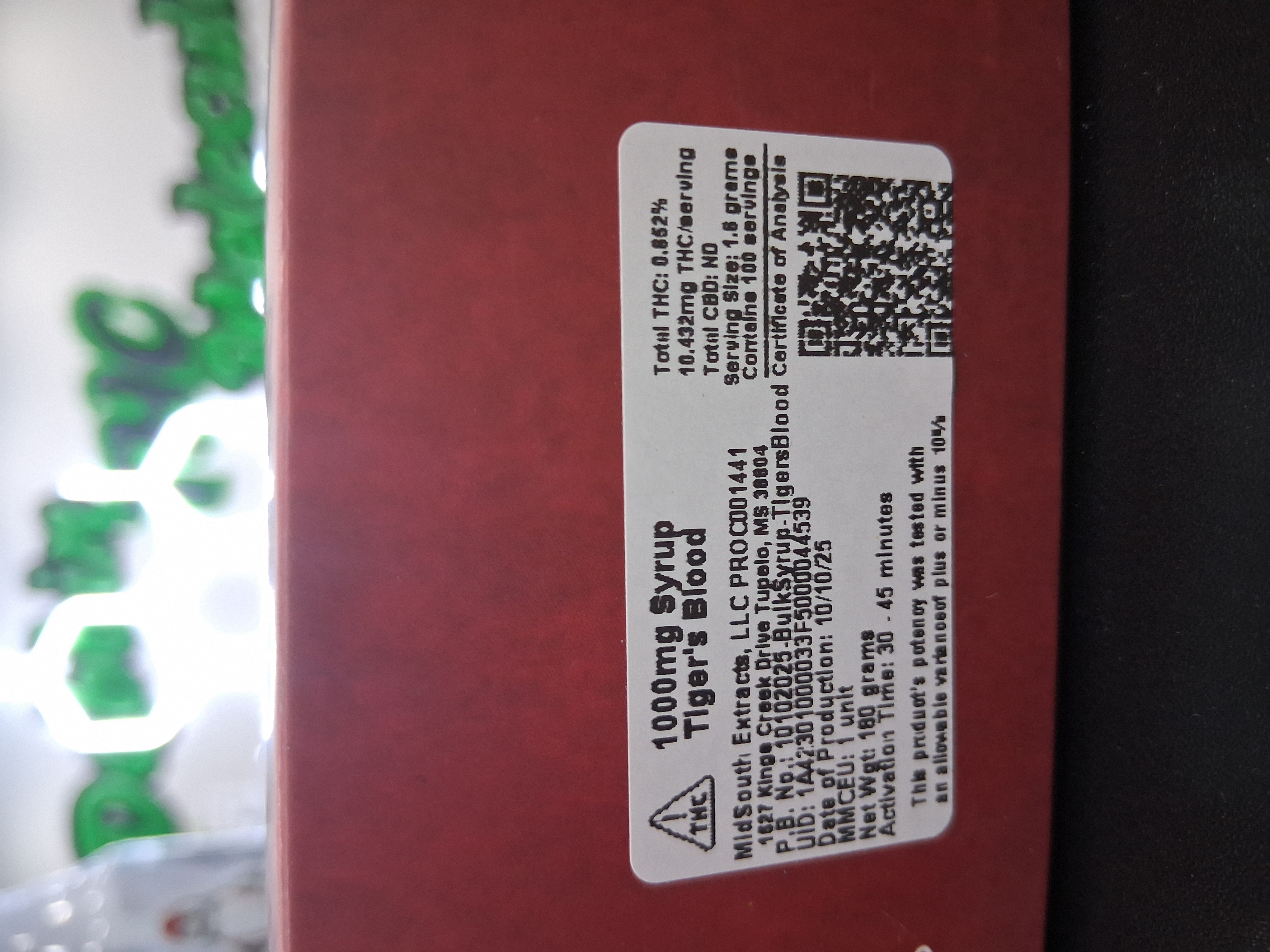 MSE | 1000mg | Tiger's Blood Syrup