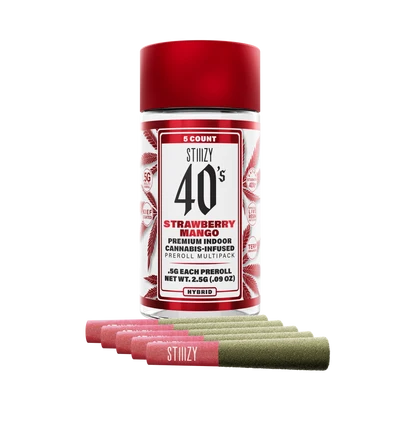 Stiiizy | Strawberry Mango | .5G 40's Infused Pre-Rolls 5PK 2.5G