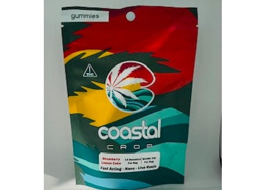 Coastal Crop | 300mg | Strawberry Lemon Cake | Nano Live Resin Gummies