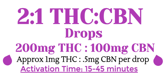 THC Drops | 2:1 | 200mg/100mg THC/CBN