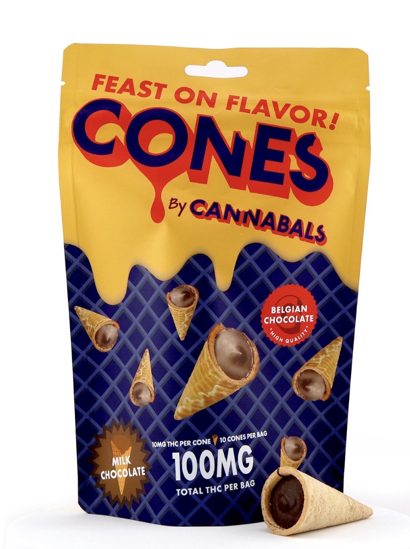 Dark Chocolate Cones 100mg 10pk