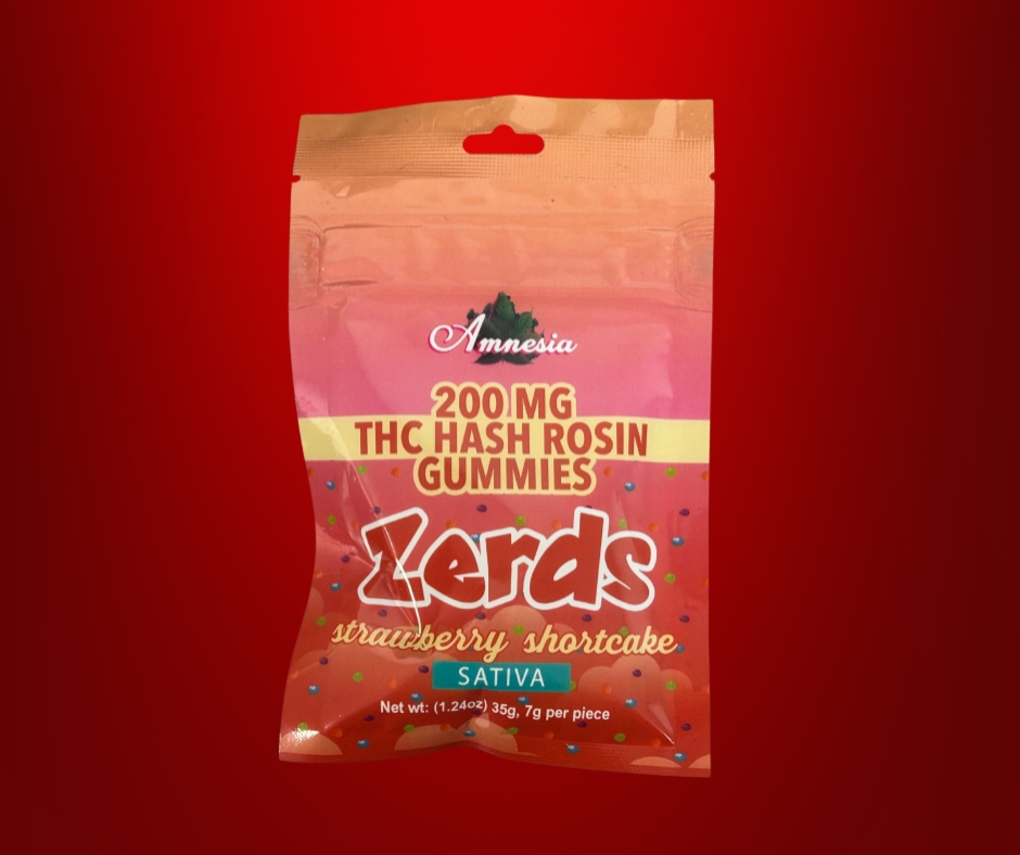 Zerds - 200mg Hash Rosin Gummies - Strawberry Shortcake