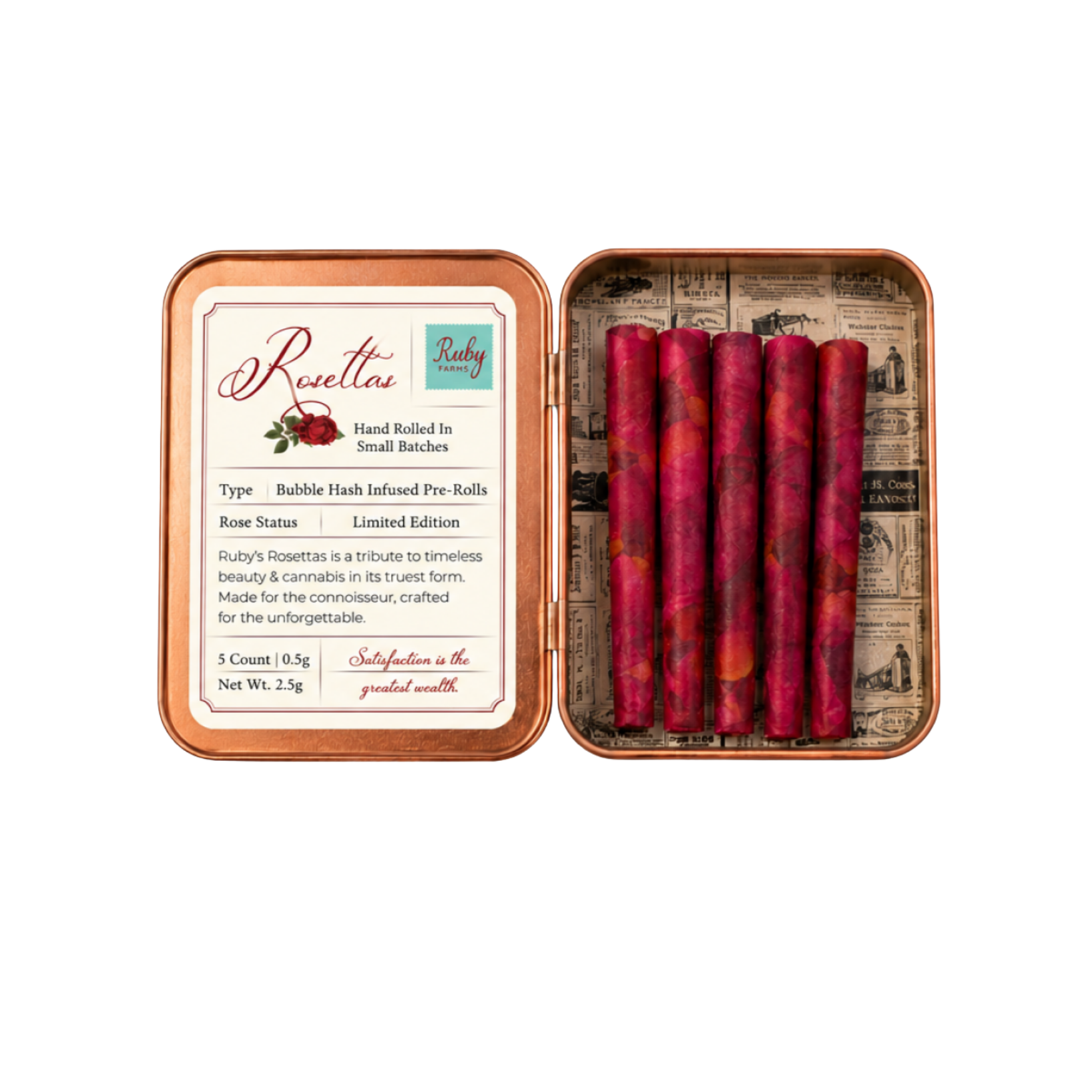 Ruby Farms - Rosettas Sour Diesel Infused Preroll 5pk - 2.5g