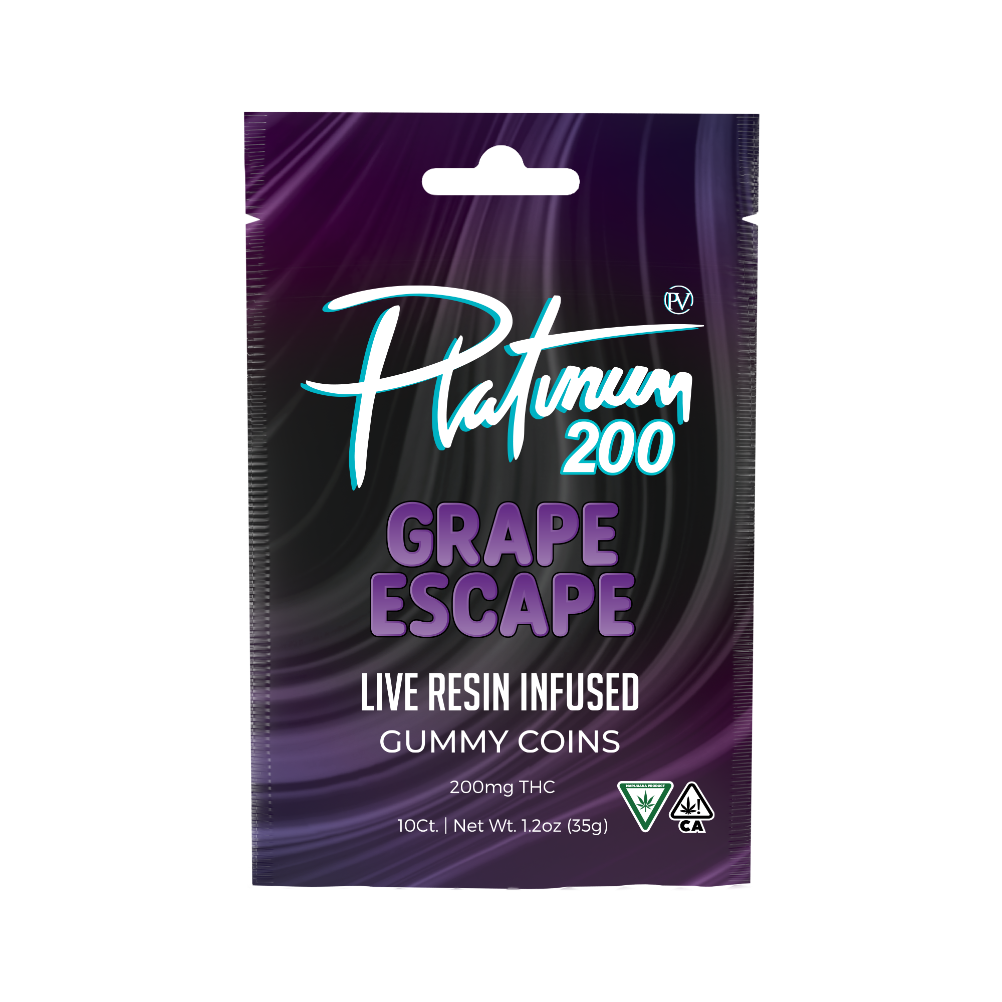 200mg Live Resin Gummies | Grape Escape